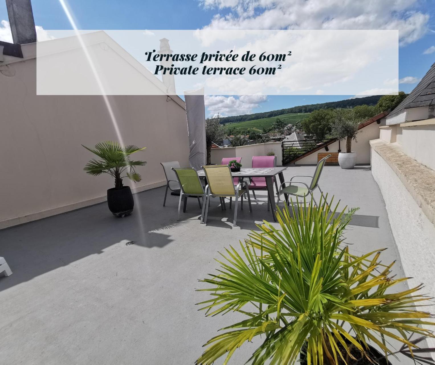 Terrasse 86 - Terrasse & Climatisation - 4-6 Personnes - Bnb Épernay Zewnętrze zdjęcie